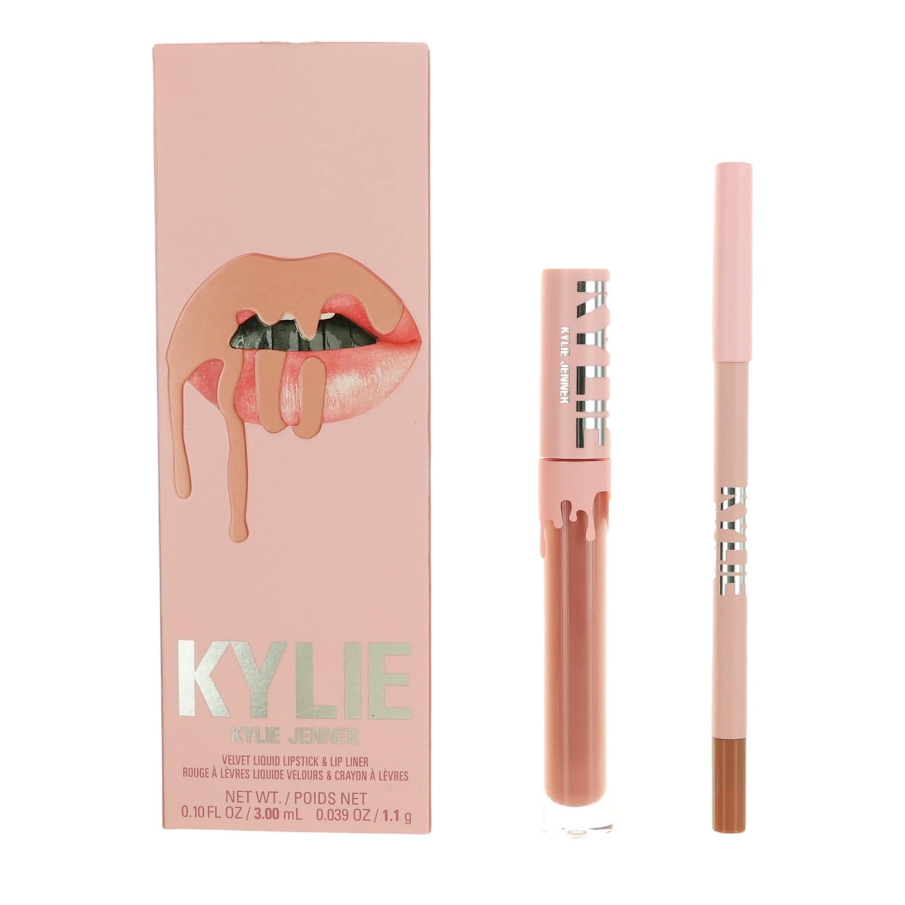 Photo of Kylie Velvet Liquid Lipstick & Lip Liner by Kylie Jenner, Lip Kit - Bare